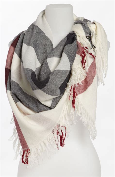 burberry large check merino wool scarf|Burberry Giant Check Print Wool & Silk Scarf .